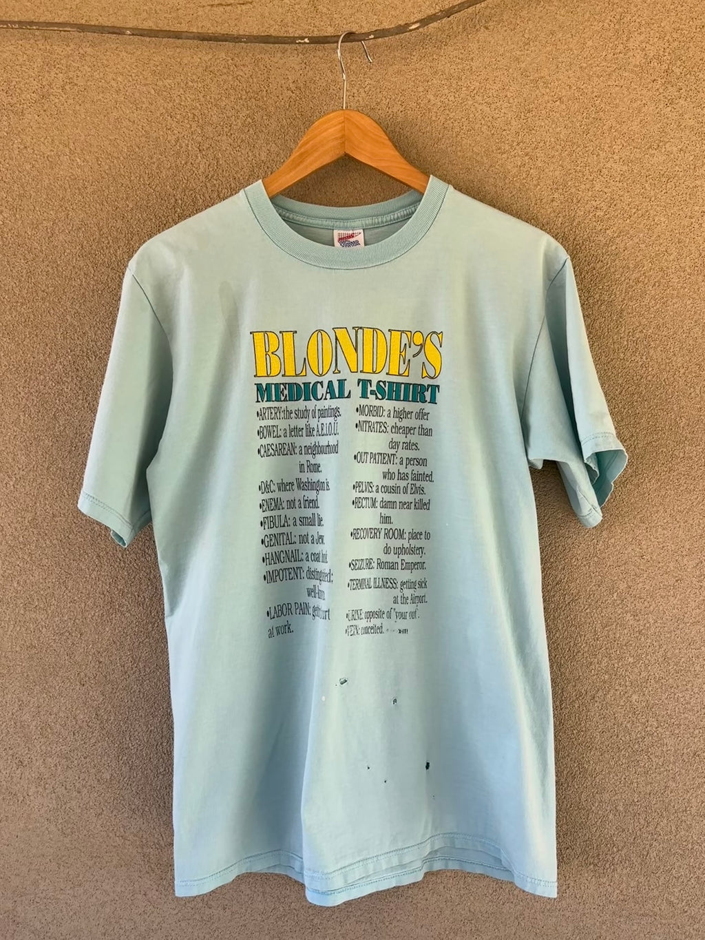 1990's Blonde's Medical T-Shirt Tee (L)