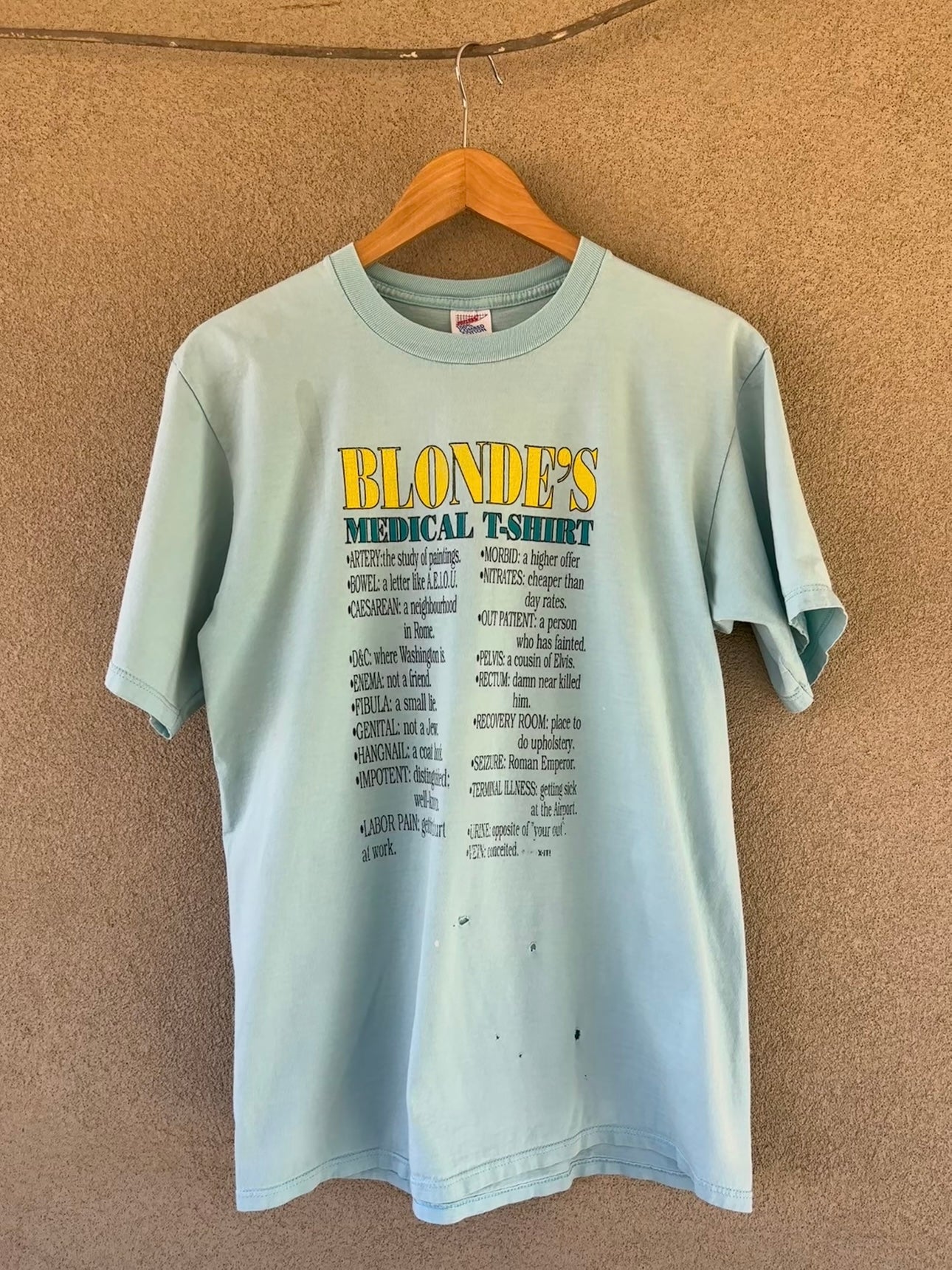 1990's Blonde's Medical T-Shirt Tee (L)