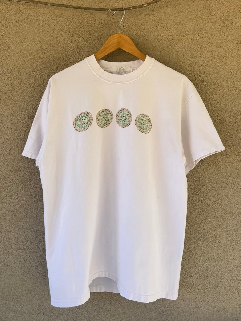 1990's Rare Japanese Good Enough color blind GDEH Tee (L)