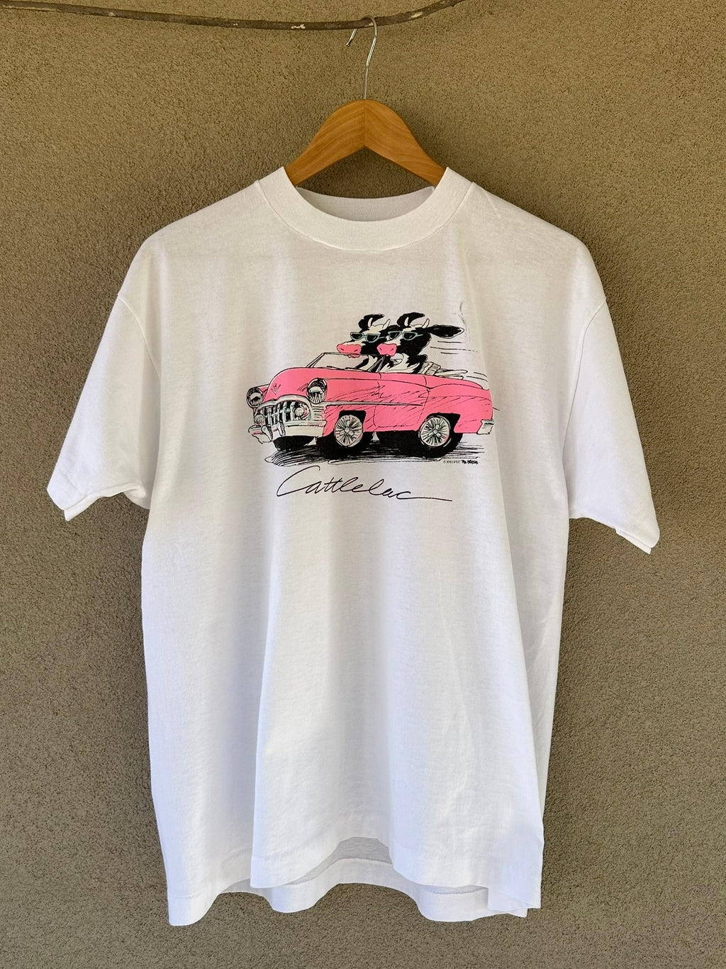 1980s/90's Cattlelac Cow Tee (L/XL)