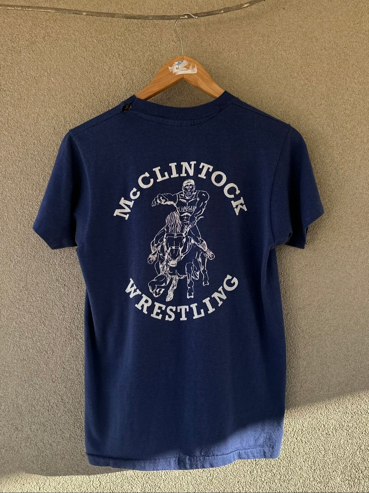 1980's Faded Navy McClintock Wrestling Tee (M)
