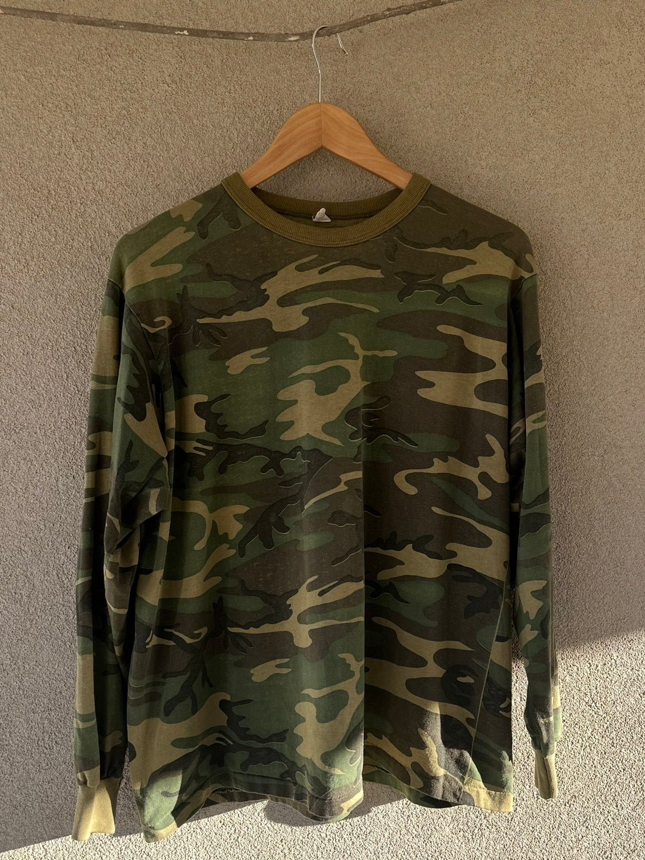 1980's Thin Camo Long Sleeve Shirt (L)