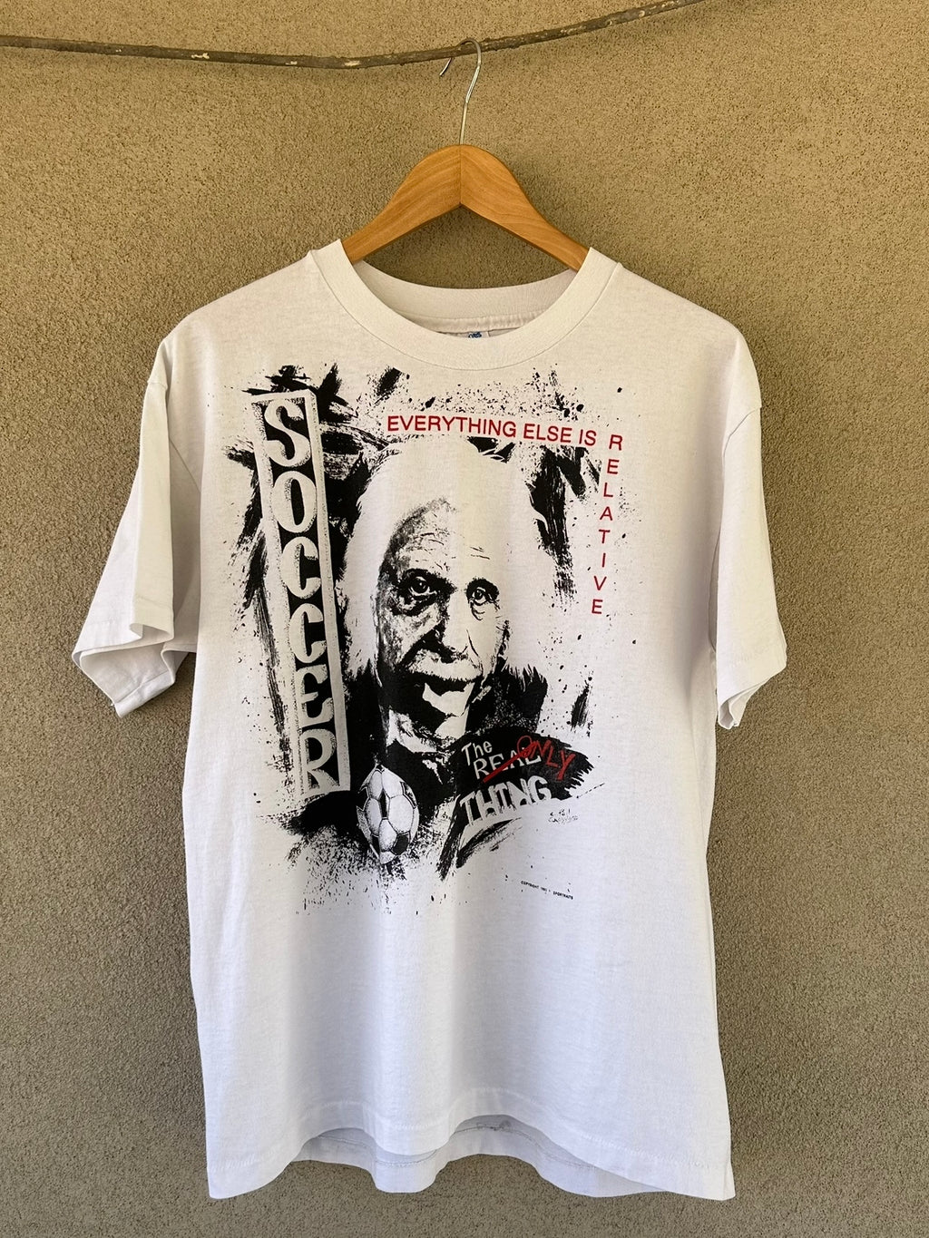 1993 Albert Einstein Soccer "Everything Else Is Relative" Tee (L)