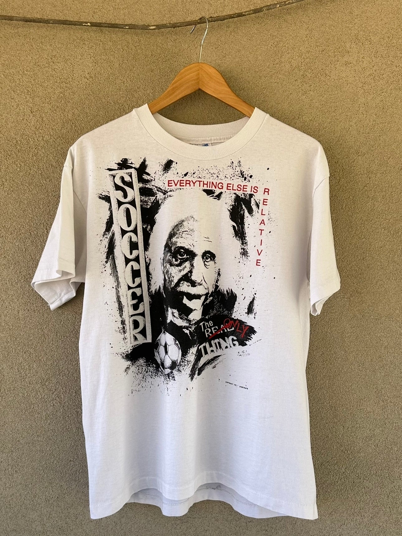 1993 Albert Einstein Soccer "Everything Else Is Relative" Tee (L)