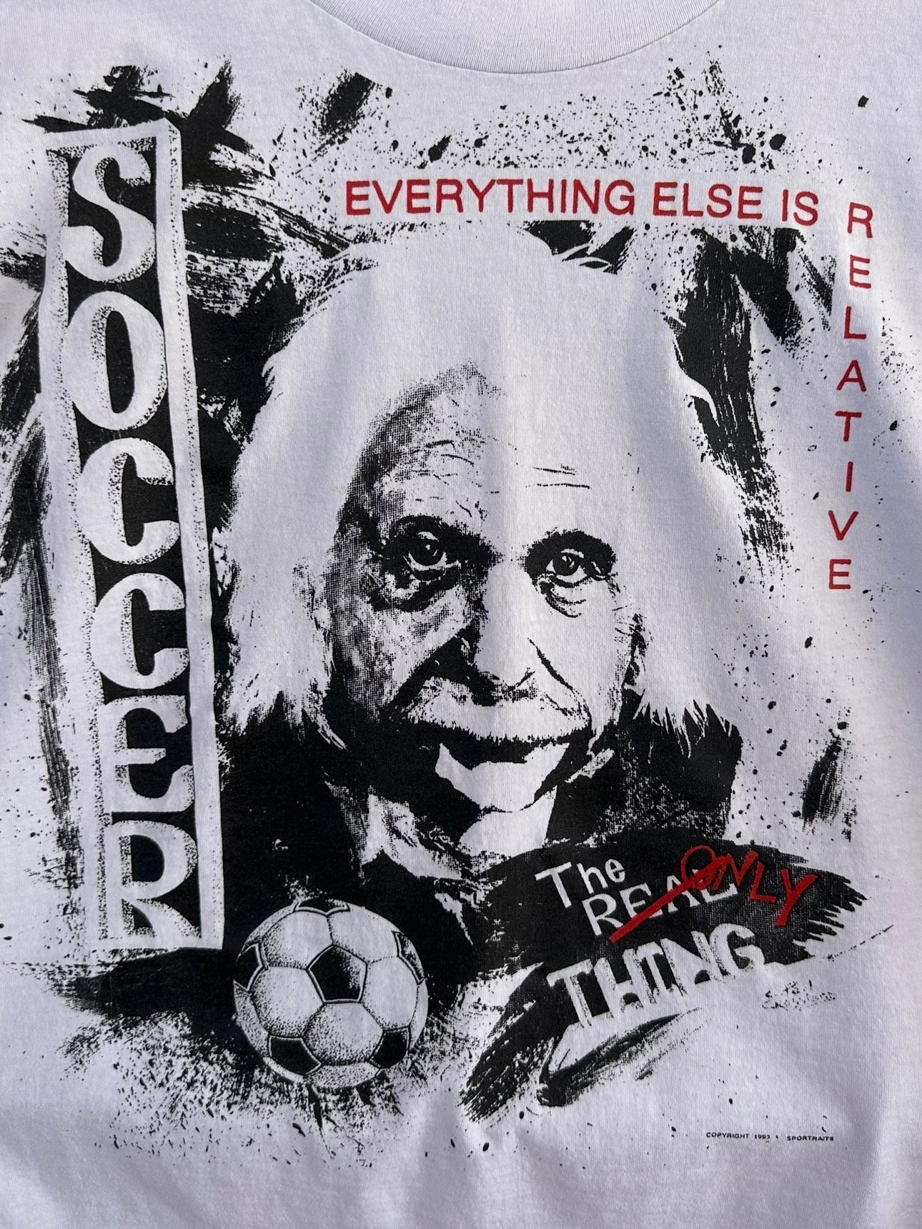 1993 Albert Einstein Soccer "Everything Else Is Relative" Tee (L)