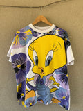 1995 Tweety Bird Floral Tee (XL)