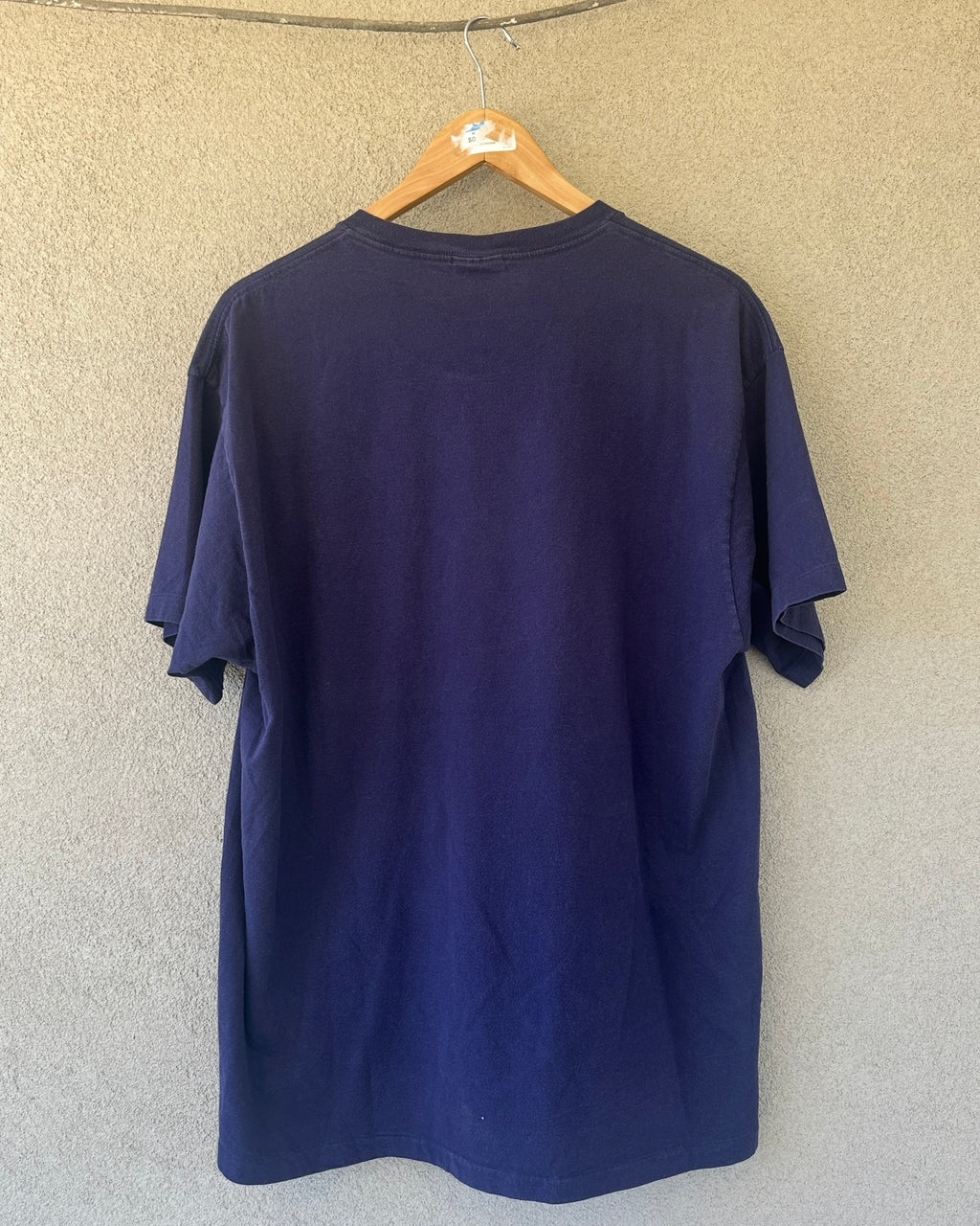 1990's Faded Navy Polo Ralph Lauren Selvedge Pocket Tee (L)