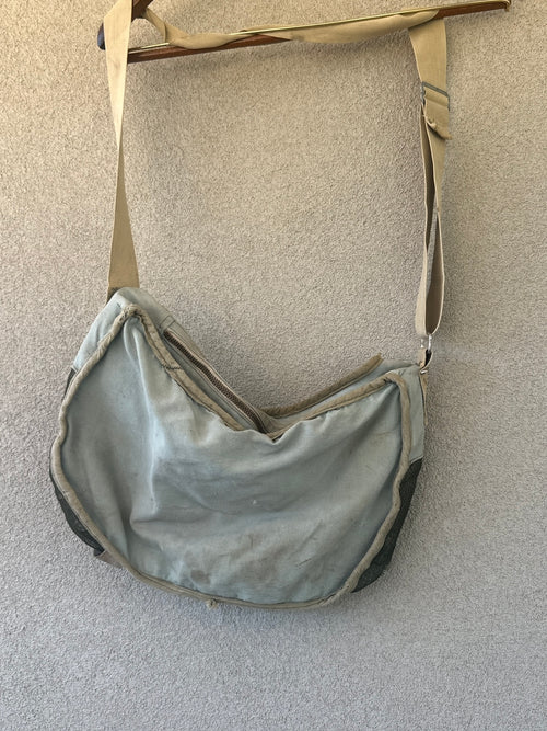 1940s/50's Faded Green Shoulder/Crossbody Utility Bag