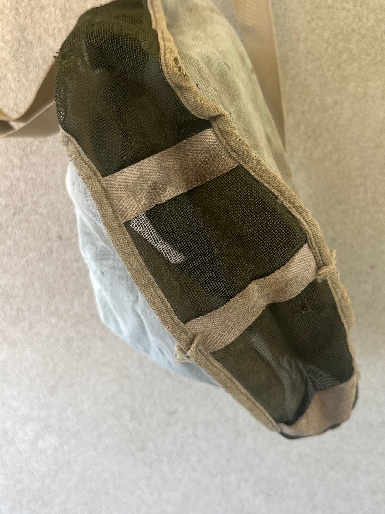 1940s/50's Faded Green Shoulder/Crossbody Utility Bag
