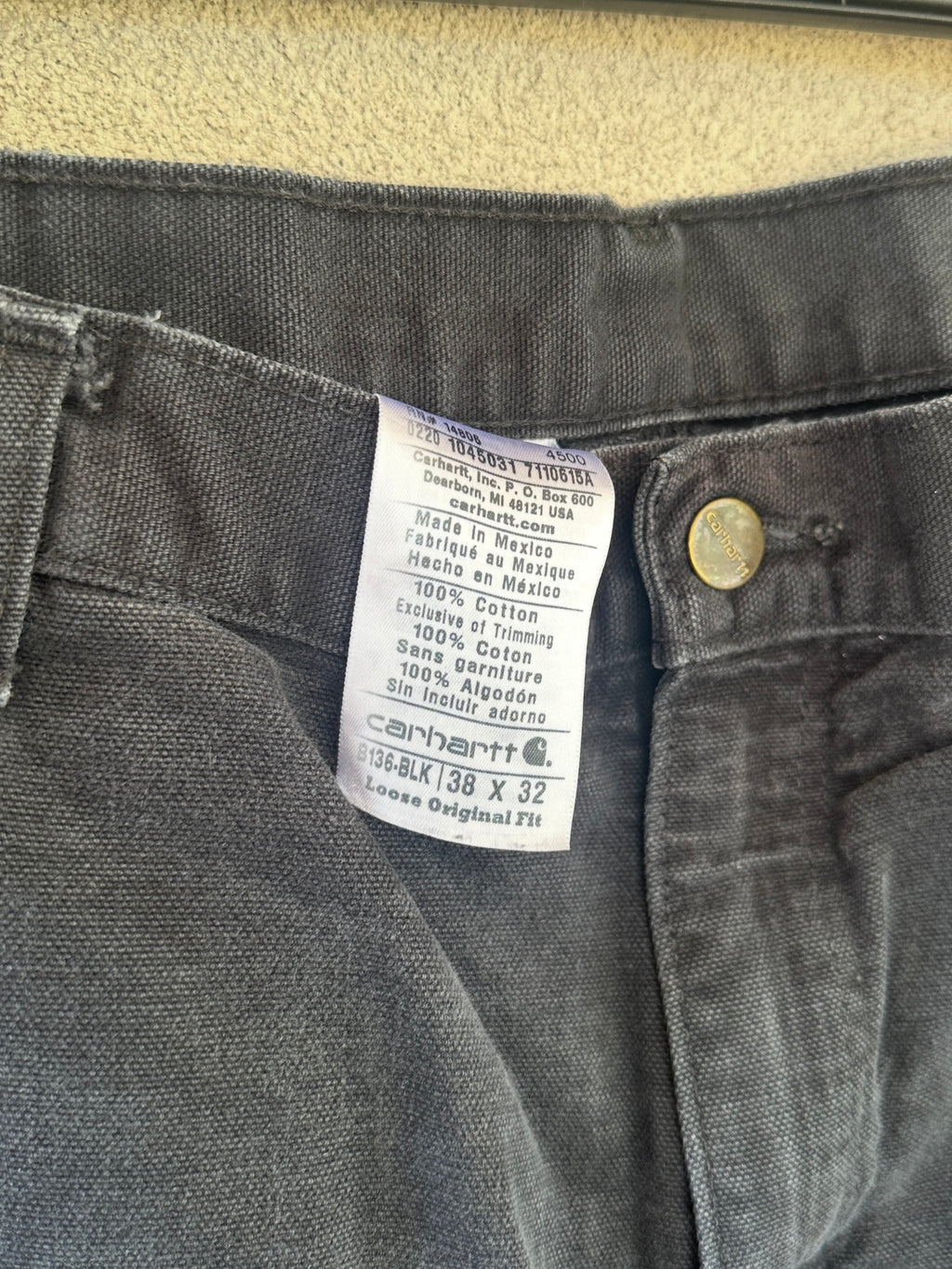 2000's Black Carhartt Double Knee Pants