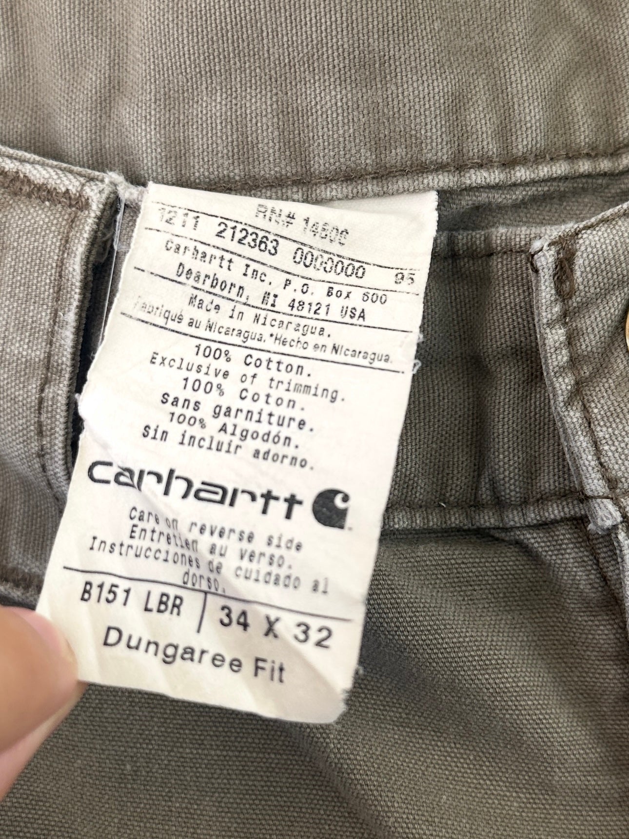 2000's Thrashed Faded Light Brown Carhartt Pants